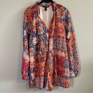 ✨ Forever 21 Women’s Pink Orange Romper Small